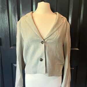 Closed Cream Blazer Classic Knit Design
